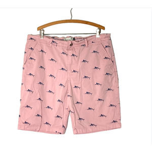 Men's Pink SWORDFISH Chino Shorts - Hudson & Barrow - Size 38